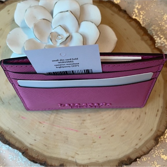 NWT KATE SPADE PINK CAMERON MONOTONE CARD HOLDER! - Picture 4 of 4
